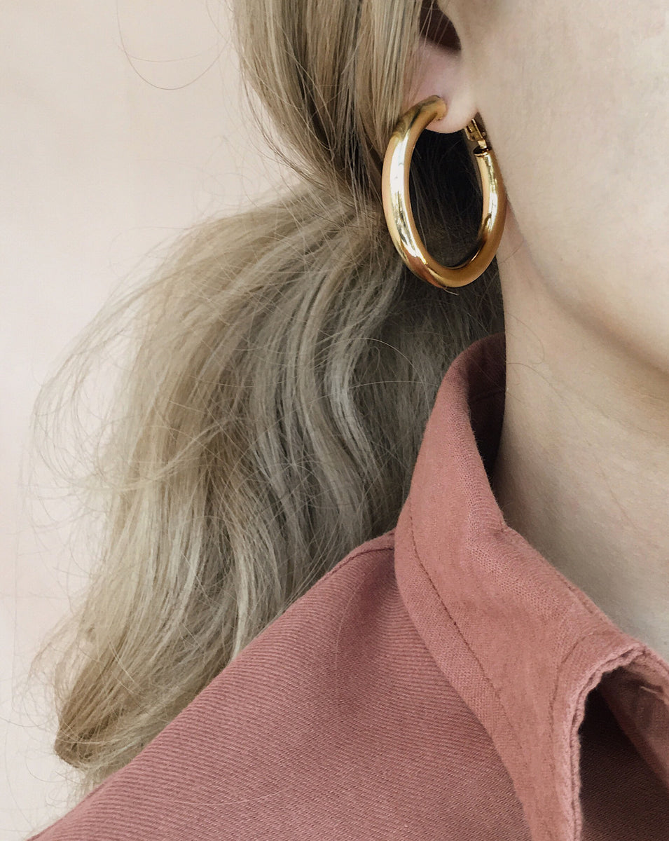 Lightweight thick hotsell gold hoops