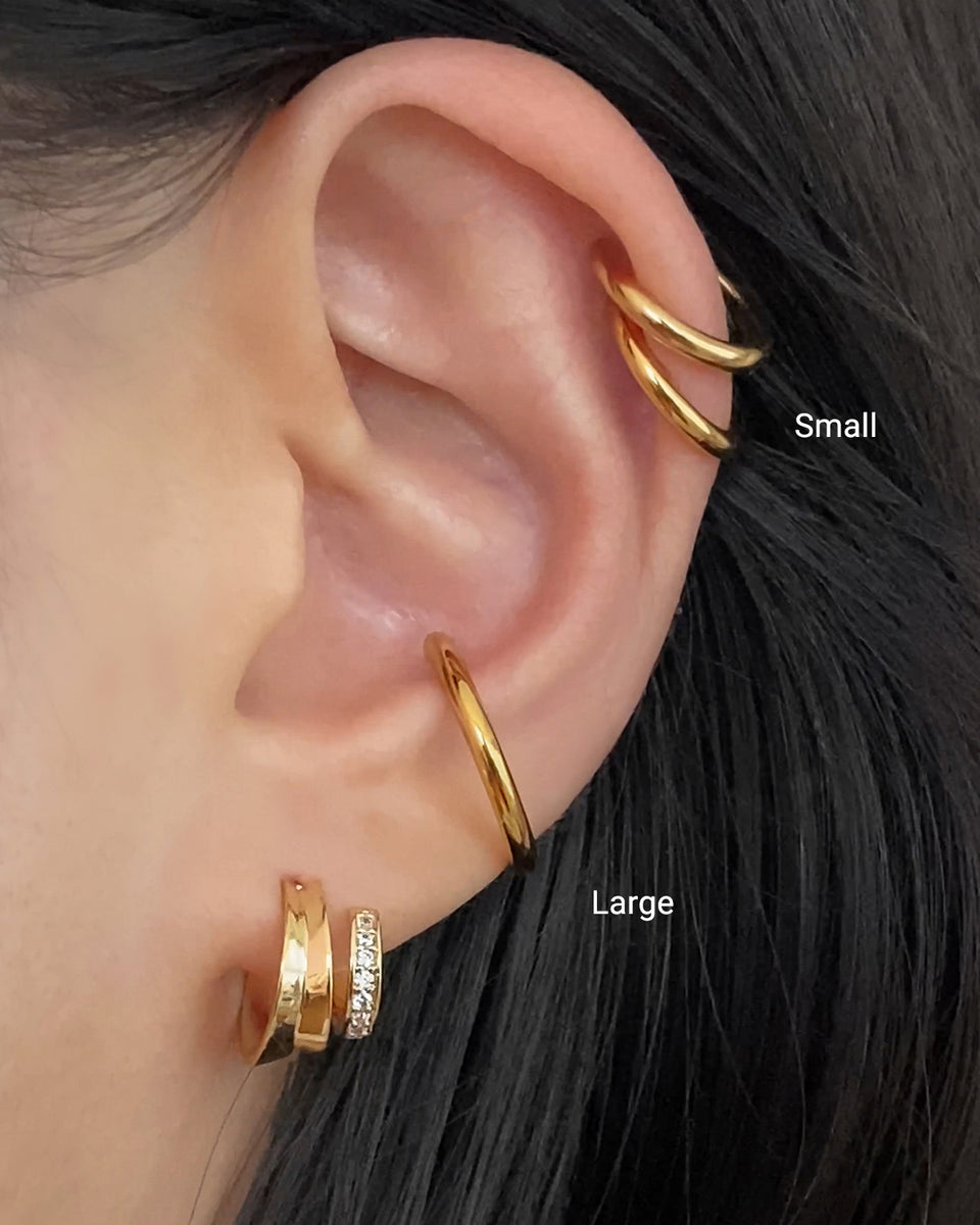 RETRACTABLE Hoops in Gold - Main Image