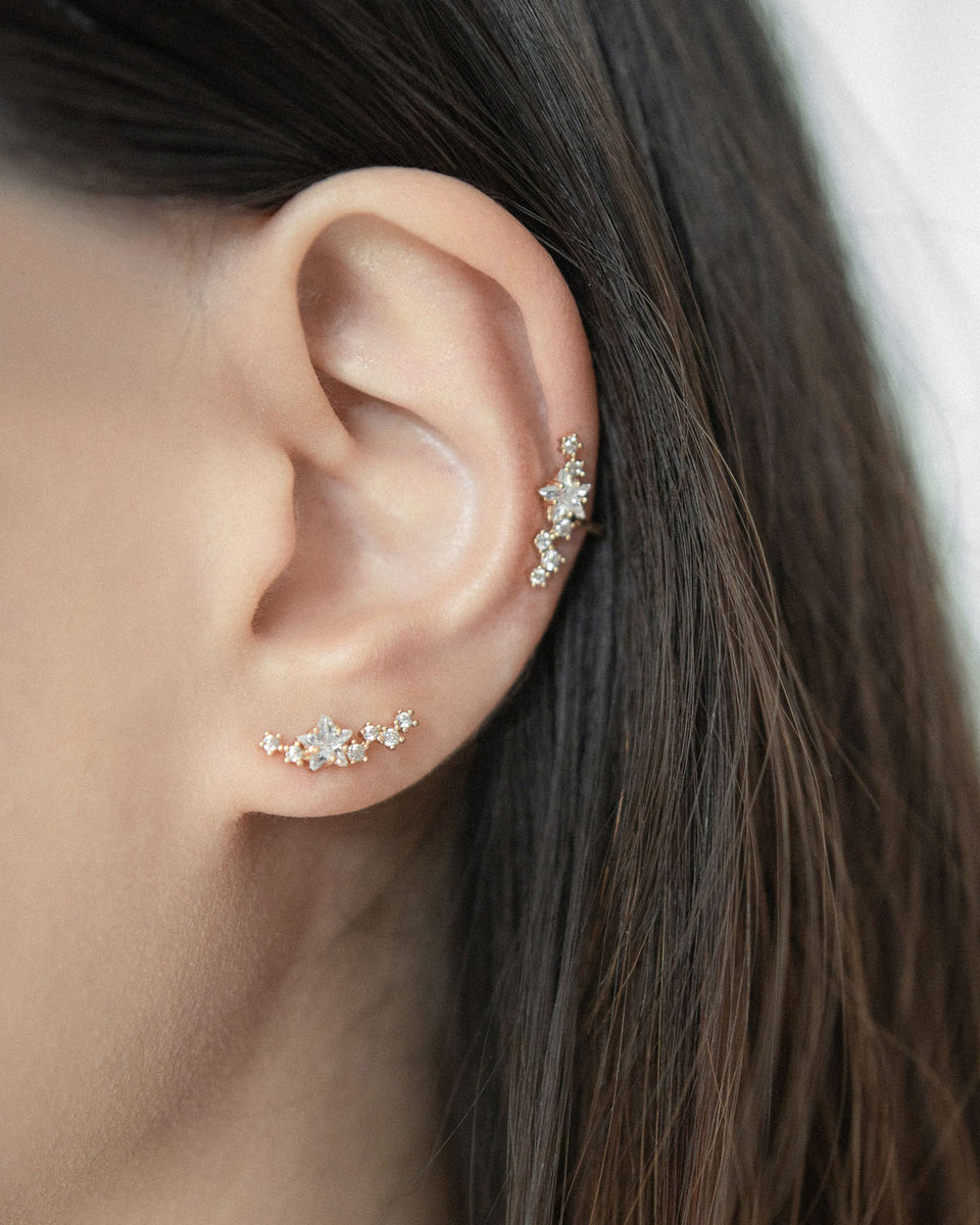 Stud earrings that go up your ear new arrivals