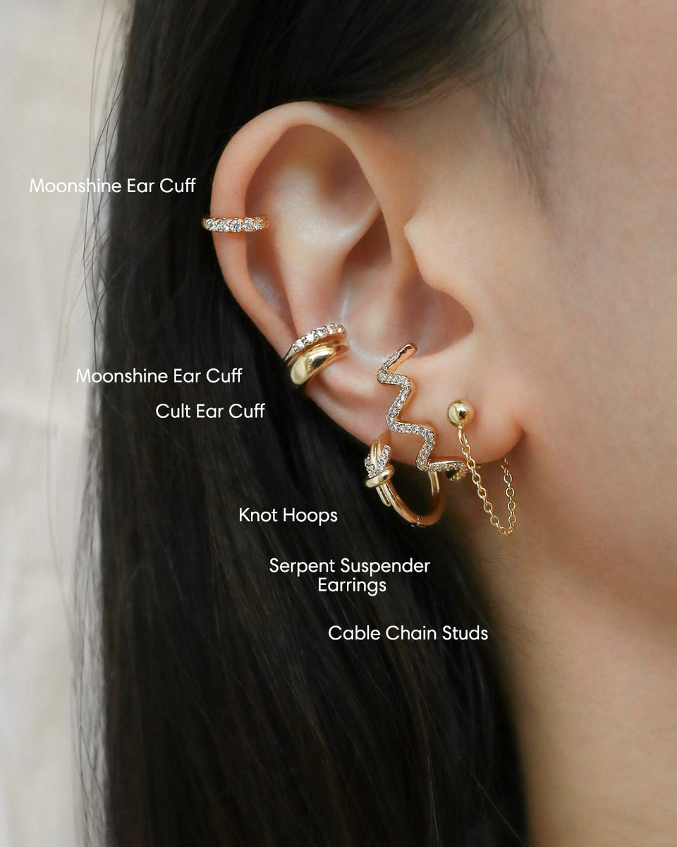 CULT MOONSHINE Cuffs Set in Gold The Hexad