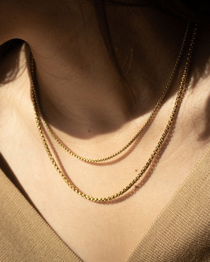 BOX Cut Chain in Gold