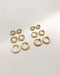 Set of 3 continuous gold hoop earring with 3mm thickness - Ise Mini Hoops by TheHexad