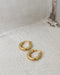chunky gold plated hoop earrings by thehexad