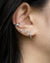 modern ear party featuring intrigue illusion earring, micro studs and bestselling cult ear cuff in silver