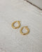 petite thick rei hoop earrings in gold by The Hexad Jewelry