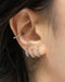 triple stack rylee chain huggie hoop earrings @thehexad
