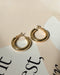 Kyo Hoops in 28mm diameter - gold-plated thick and hollow chunky hoop earrings - The Hexad