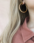 Large statement 48mm diameter gold hoops with 5mm thickness - TheHexad