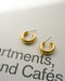 androgynous thick tube hoop earrings plated with 18k gold for long lasting wear