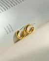 basic tube style hoop earrings crafted in 18k gold for week day and weekend wear