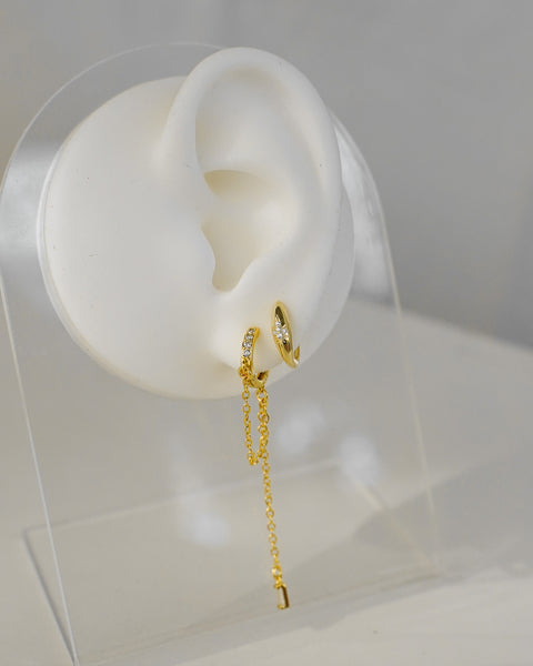 [Sample Sale] Dangle Chain and Hoop Set