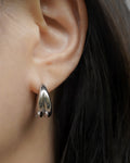 curvaceous two layer hoop earrings in silver from thehexad.com