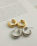 gender neutral open hoop earrings in gold and silver from thehexad.com