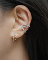 how to ear party with only one ear lobe piercing using the hexad's regal ear cuffs set and illusion hoop earring