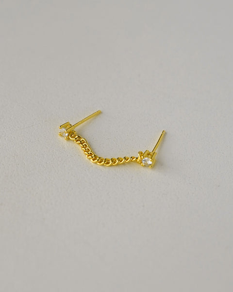 [Sample Sale] Connecting Chain Double Studs