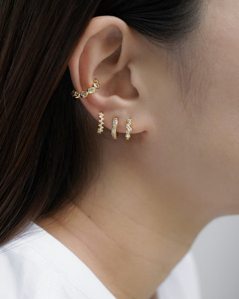 layer the hexad popular ear cuffs with newly launched elfin multipack of six earrings for a sophisticated and elegant stacked look