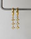 make your outfit really shine with this sparkly pair of drop style earrings designed with star shaped diamante