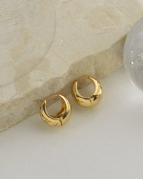 new launch solaris hoops create a lovely teardrop shape when viewed from the front and back