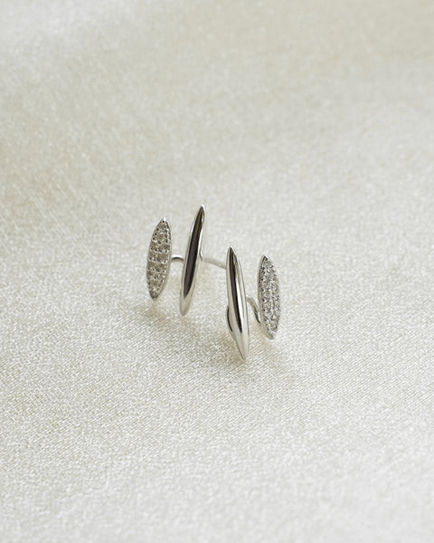 petite suspender stud earrings adorned with diamonds for effortless elegance