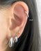 silver fake helix piercing by the hexad jewelry