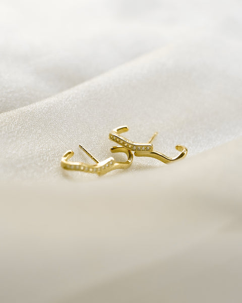 the echo earrings are crafted from sterling silver and sparkly stones for easy everyday style or special moments