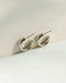 thick c-shape hoop earrings in silver from women's jewelry label the hexad