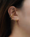 visually stunning ear stack from the hexad featuring newly launched nova dangle earrings and mischief ear cuffs
