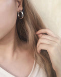 28mm silver hoops perfect on its own or for layering - TheHexad