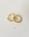 [Sample Sale] Croissant Textured Hoop Earrings