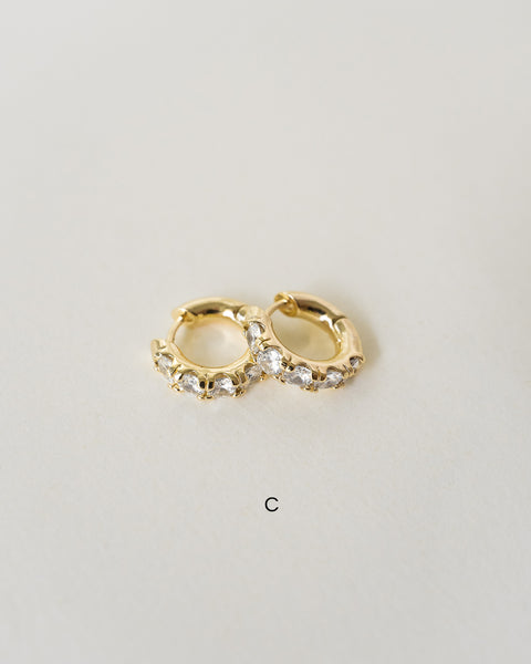 [Sample Sale] Croissant Textured Hoop Earrings