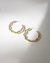 Big statement hoop earrings in gold with chain link design - The Hexad