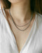 Box chain necklaces in silver by The Hexad