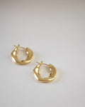 Bronx hammered hoops in gold by The Hexad