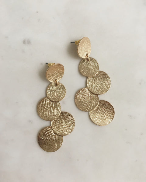 Circle Confetti Earrings in Gold - The Hexad Jewelry