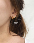 Classic baby size endless hoops - Ise huggie earrings by TheHexad
