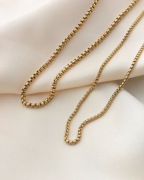Classic box chain necklace by The Hexad