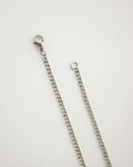 Classic silver curb chain necklace by The Hexad Jewelry