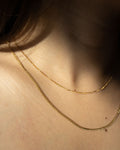 Classic thin gold chains in gold-plated stainless steel - The Hexad Necklaces