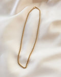 Classic woven wheat chain in gold-plated stainless steel - The Hexad Jewelry