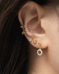 Clover and starburst stud earrings - gold ear stack by The Hexad