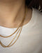 Create the perfect effortless stack with The Hexad's simple gold chains