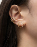 Under lobe hoop earrings for single ear piercing 
