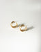 Crinkled gold hoop earrings - Distort Hoops by The Hexad