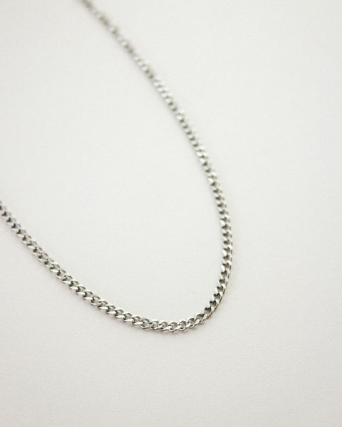 Cuba chain necklace in silver by The Hexad Jewelry