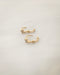Dainty huggie hoops featuring a tiny gold cross - The Hexad Jewelry