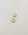 Emi beaded ball hoop earrings in gold by The Hexad
