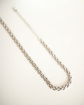 Foldover link clasp chain choker in silver - The Hexad