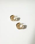 Funky open hoop earrings with hammered effect