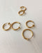 Gold Retractable hoops in 3 sizes - perfect for creating a layered hoop earring stack - The Hexad