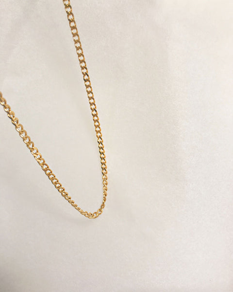 Gold curb chain - Cuba Necklace by The Hexad